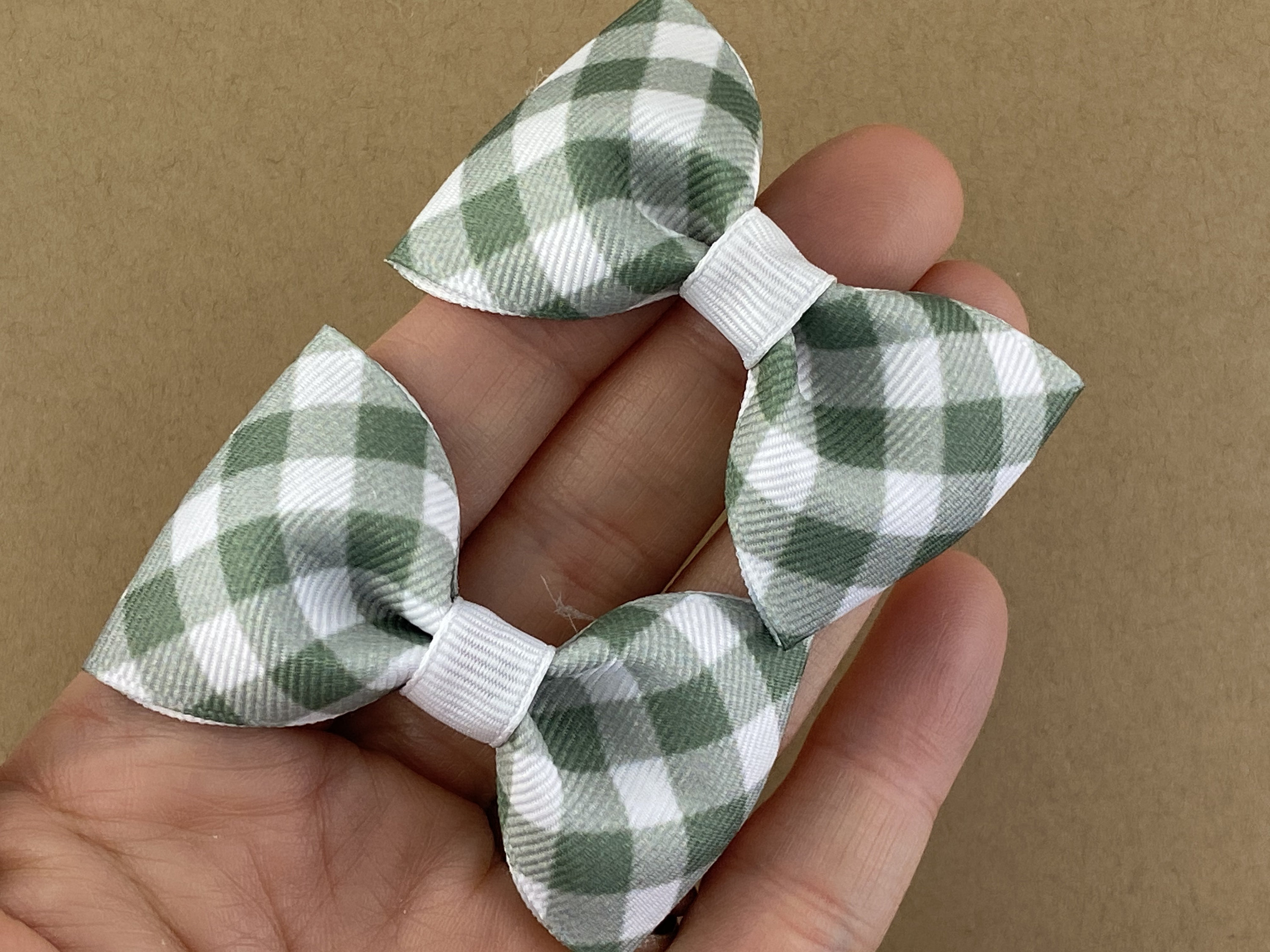 Green Gingham Hair Bow Gingham Hair Bow Hair Bows Bows for Etsy