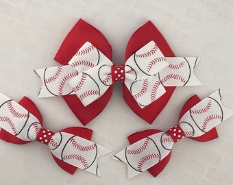 Baseball Hair Bow, Baseball Hair Clip, Baseball Hair Tie, Baseball Bow, Girl Hair Bow, Toddler Hair Bow, Baby Hair Bow, Baby Headband