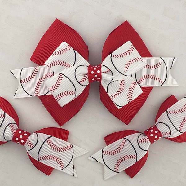 Baseball Hair Bow, Baseball Hair Clip, Baseball Hair Tie, Baseball Bow, Girl Hair Bow, Toddler Hair Bow, Baby Hair Bow, Baby Headband