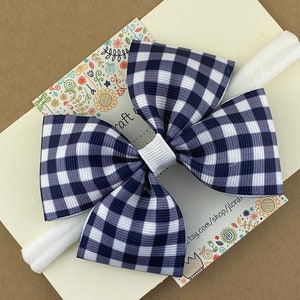 Lemon Kissed Sister Blue Gingham Bow