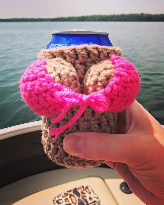 Knit-Look Crochet Beer Cozy