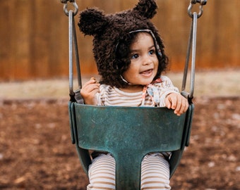 Baby Bear Bonnet: Faux Fur Winter Hat, Halloween Costume