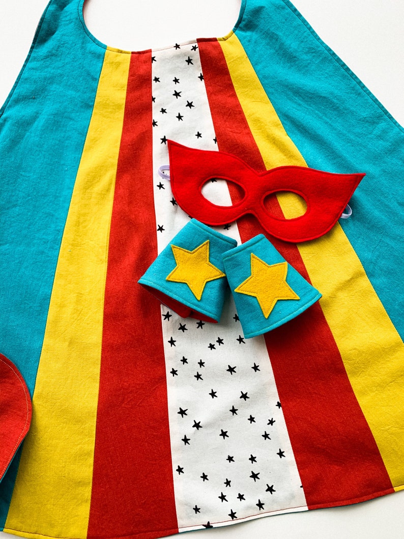 Kids Superhero Cape, Gifts for Kids Under 50, Boys Superhero Cape, Superhero Set, Girls Superhero Cape, Organic Superhero Cape image 3