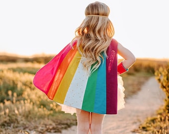 Kids Superhero Cape, Superhero Birthday, Girls Superhero Cape, Personalized Superhero Cape, Super hero Cape, Toddler Cape, Rainbow Cape