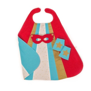 Kids Superhero Cape, Personalized Superhero, Gifts for Kids Under 50, Red Blue Superhero Cape, Girls Superhero Cape, Organic Superhero Cape