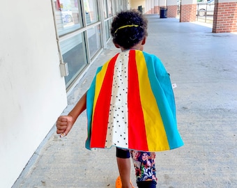 Superhero Cape for Kids, Personalized Reversible Cape, Organic Cotton Dress Up Costume, Birthday Gift