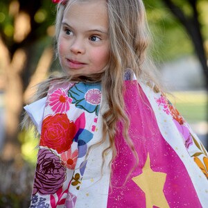 Kids Superhero Cape, Gifts for Kids Under 50, Toddler Superhero Cape, Personalized Superhero Cape, Floral Superhero, Girls Superhero Cape