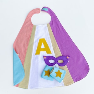 Kids Superhero Cape, Gifts for Kids Under 50, Toddler Superhero Cape, Personalized Superhero Cape, Rainbow Superhero, Girls Superhero Cape image 7