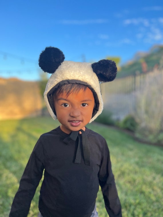 Panda Bear Bonnet Baby Bear Hat Panda Costume panda Bonnet Kids Halloween  Costume Teddy Bear Bonnet 