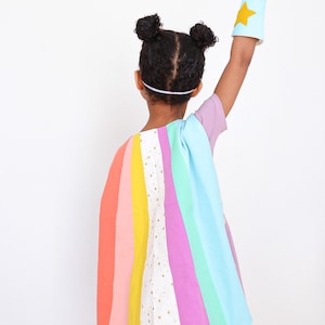 Kids Superhero Cape, Gifts for Kids Under 50, Toddler Superhero Cape, Personalized Superhero Cape, Rainbow Superhero, Girls Superhero Cape image 1