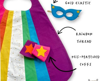 Kids Superhero Cape, Superhero Birthday, Girls Superhero Cape, Personalized Superhero Cape, Super hero Cape, Toddler Cape, Rainbow Cape