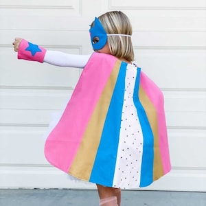 Kids Superhero Cape, Gifts for Kids Under 50, Pink Superhero Cape, Superhero Set, Girls Superhero Cape, Organic Superhero Cape