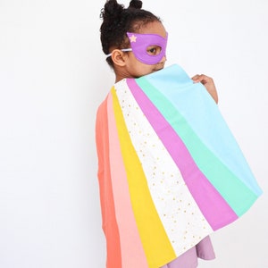 Kids Superhero Cape, Gifts for Kids Under 50, Toddler Superhero Cape, Personalized Superhero Cape, Rainbow Superhero, Girls Superhero Cape image 2