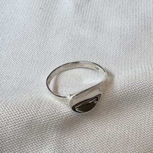 Chunky 925 Sterling Silver Dome Ring: Handmade Minimalist Statement Band image 5