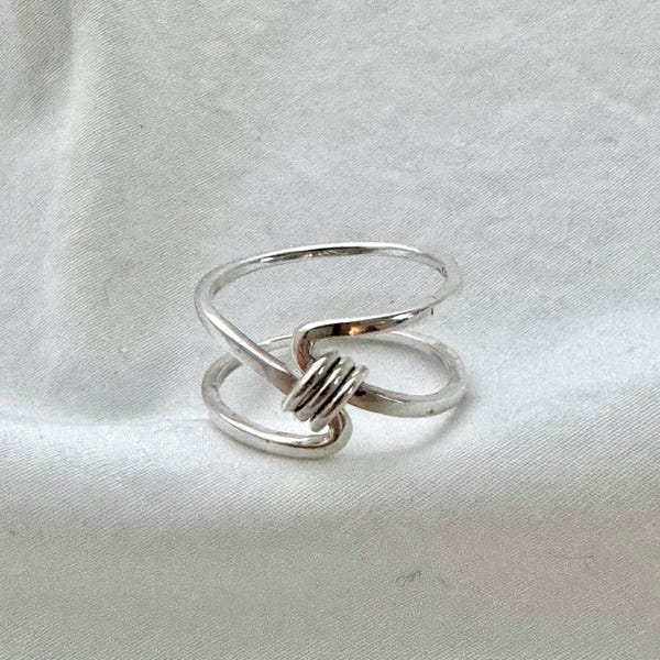 Sterling Silver Spinner Ring: Minimalist Fidget Jewelry