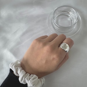 Handmade 925 Sterling Silver Dome Ring: Chunky Minimalist Band