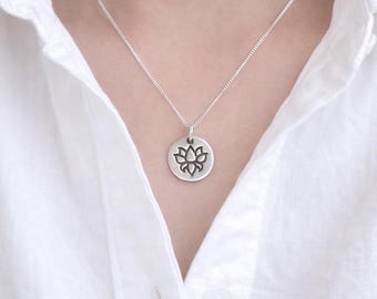 Ciondolo In Argento 925 A Forma Di Loto Con Chiusura A Moschettone - Per Bracciali E Collane - 4
