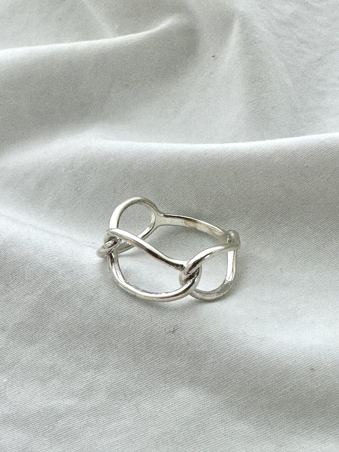 Piercing Interlocking Rings Sterling Silver Interlocking Ring: Handmade Minimalist Band - Etsy