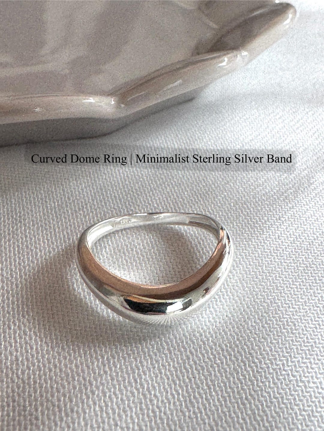 Sterling Silver Dome Ring – Chunky Minimalist Statement Band, Everyday ...