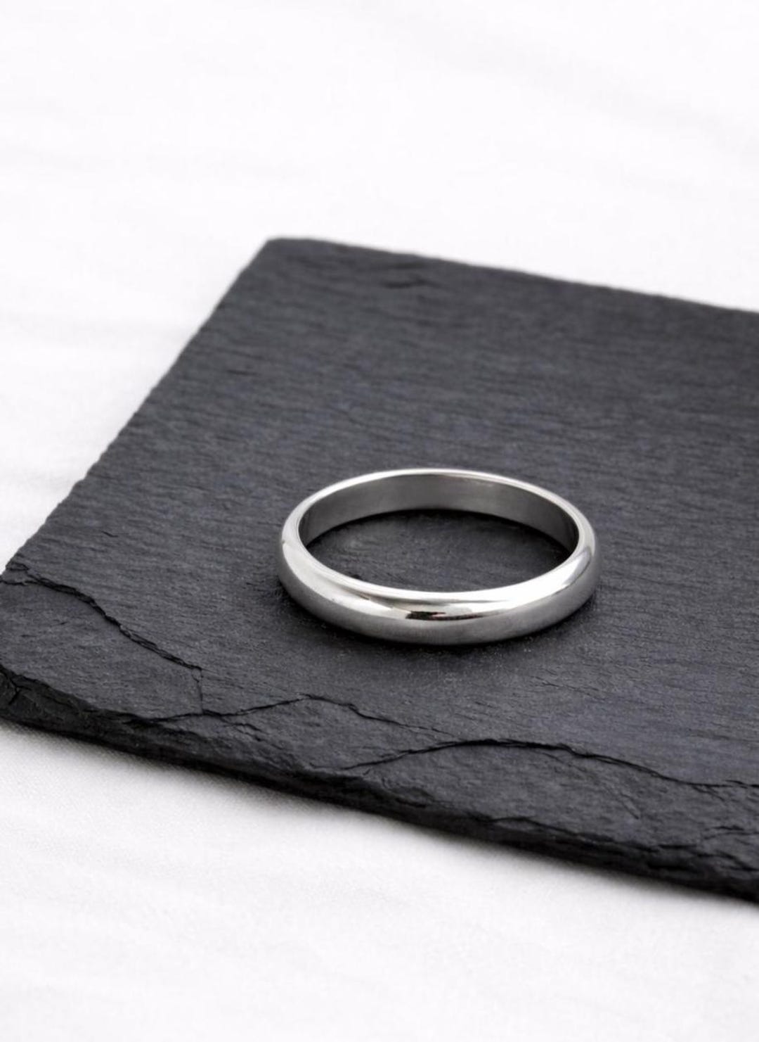 Solid 925 Sterling Silver Dome Ring: Bold Chunky Minimalist Statement ...