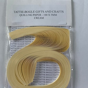 Cream Quilling Paper Strips: 5mm x 45cm, 100-Count
