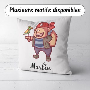 SB70 Coussin Pirate personnalisé, coussin de sieste, coussin maternelle, coussin enfant, oreiller de sieste, oreiller maternelle, déco