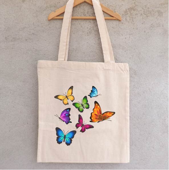 C55 Personalized Butterflies Tote Bag Shopping Bag - Etsy