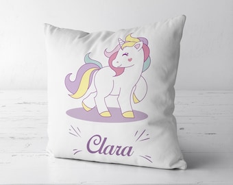 C32 Personalised unicorn cushion, nap cushion, kindergarden pillow, child cushion, nap pillow, daycare cushion, custom pillow, unicorn