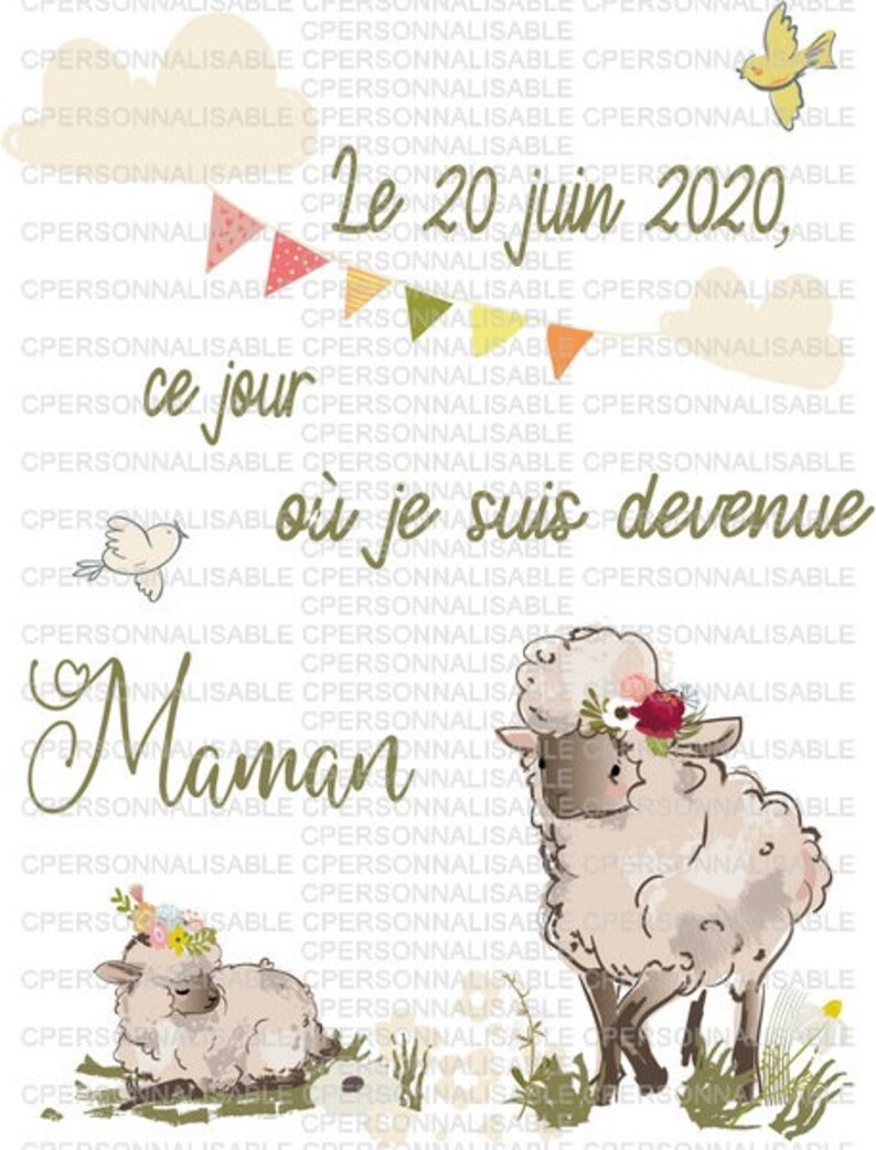 SB38 Boîte Ronde Nouvelle Maman en métal personnalisée, boîte à biscuits personnalisable, boîte souvenirs, boîte gâteaux personnalisé image 5