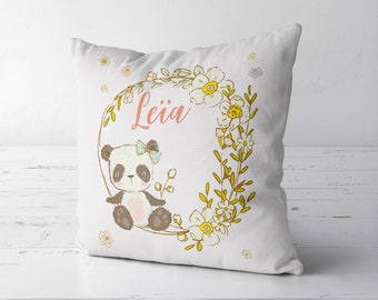 C35 Coussin personnalisé Panda Fill, coussin de sieste, coussin maternelle, coussin enfant, oreiller sieste, oreiller maternelle, doudou