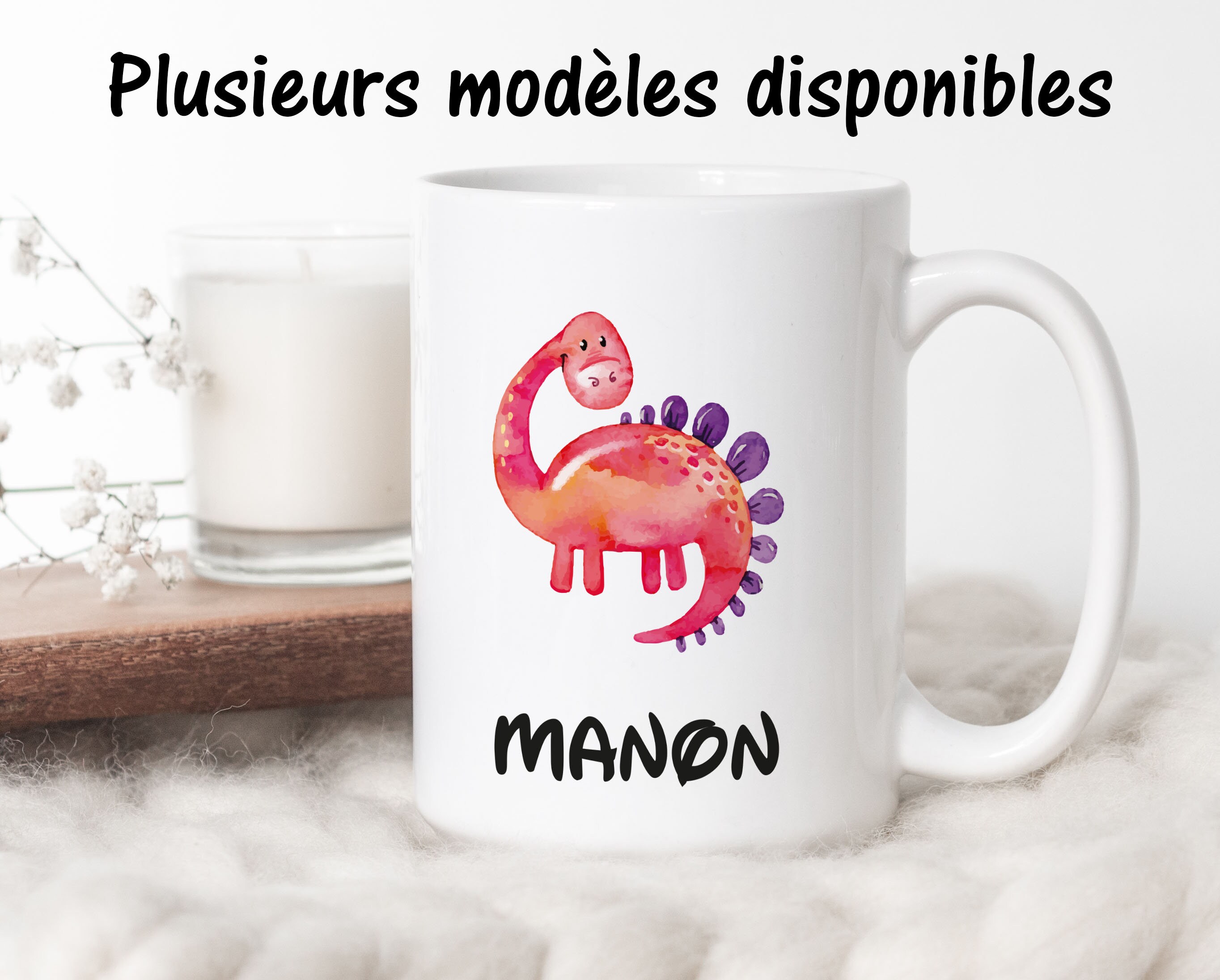 Sb46 Mug à Personnaliser Dinosaure, Tasse Café ou Thé, Cadeau Personnalisé, Anniversaire, Enfant, Di