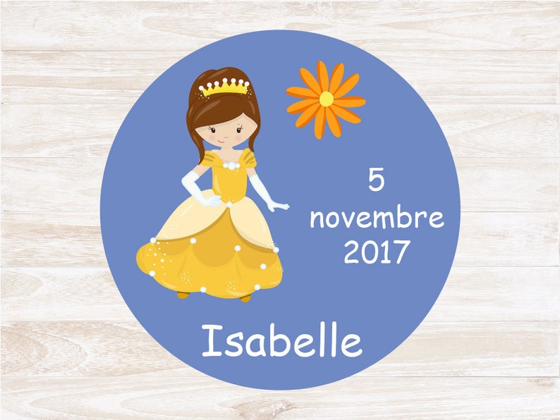 princess sticker baptism Personalized Labels Belle from Beauty and the Best birthday gift tags custom labels