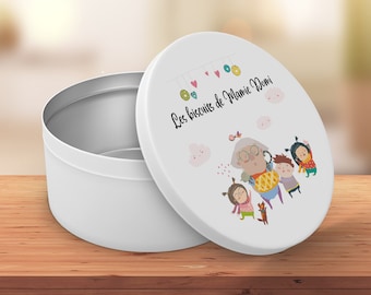 Personalized metal tin "Grandma's Cookies", customizable cookie tin, keepsake tin, personalized cake tin