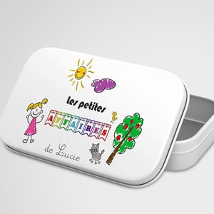 SB11 Scatola del tesoro personalizzata con il nome di tua scelta, scatola di metallo, scatola di immagini, scatola segreta, scatola di souvenir