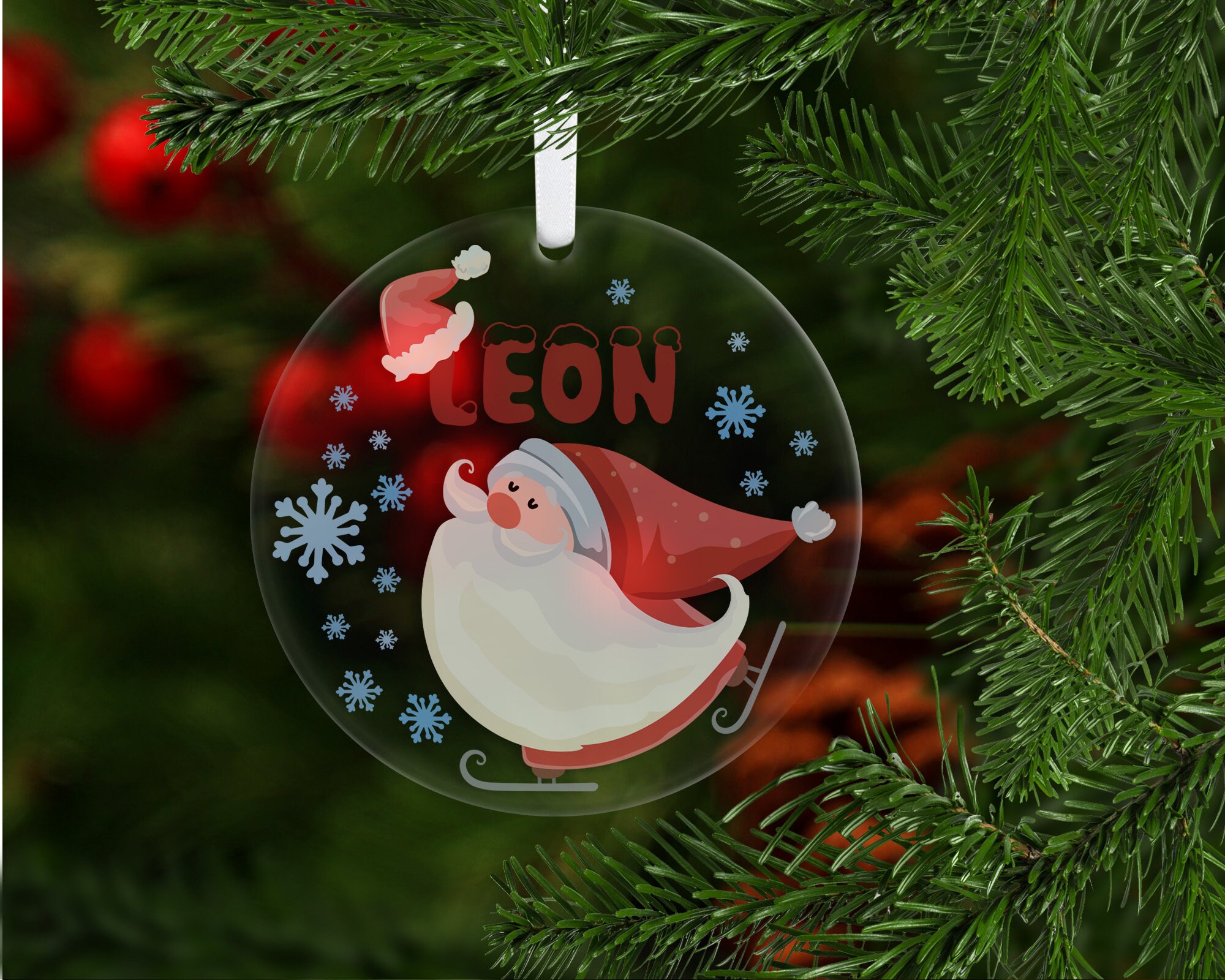 Sbn15 Boule de Noël Personnalisée, Décoration Noël Personnalisable, Sapin Personnalisée