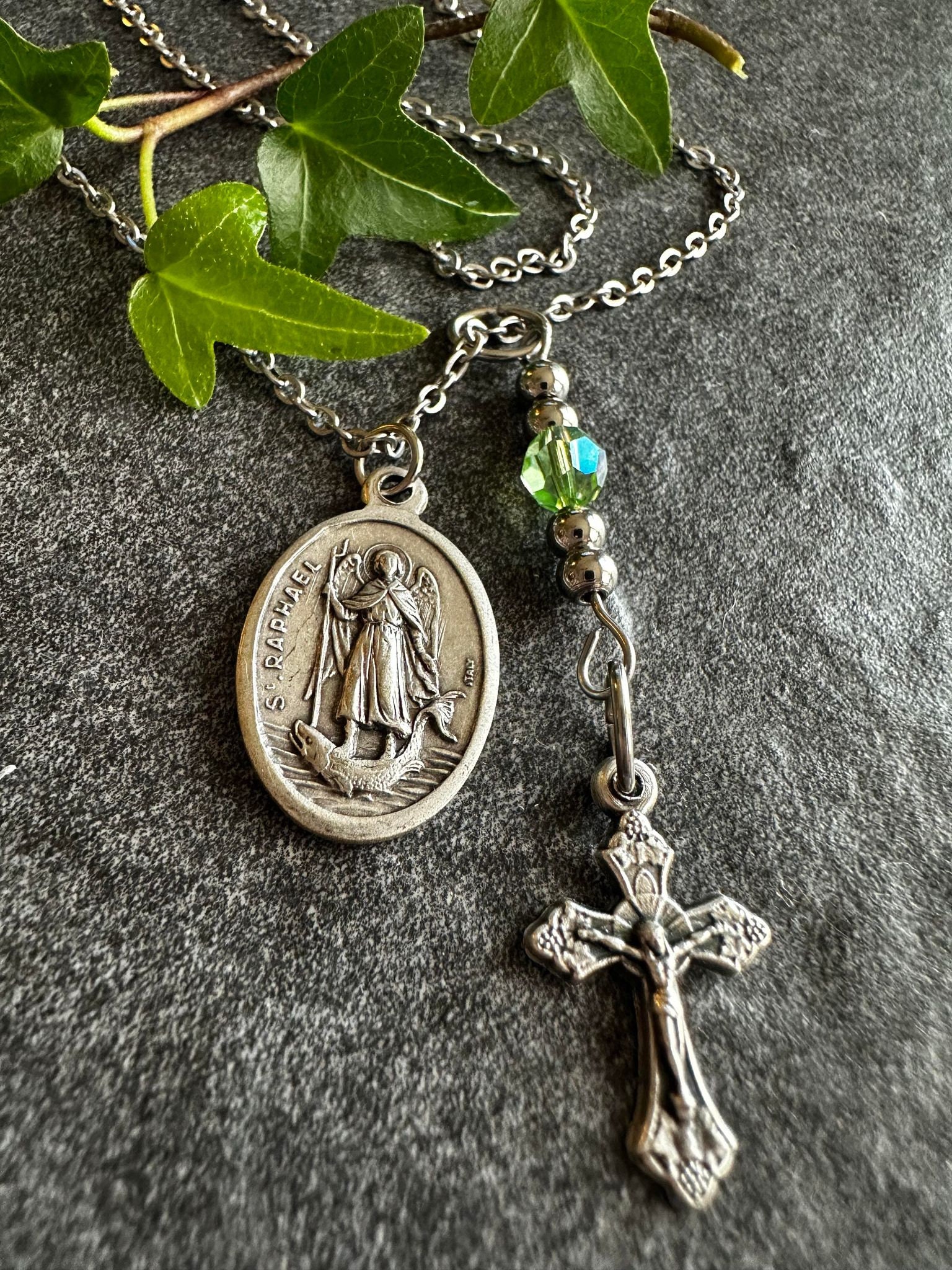 St. Raphael the Archangel Saint Medal Metal Necklace, Catholic Gift ...