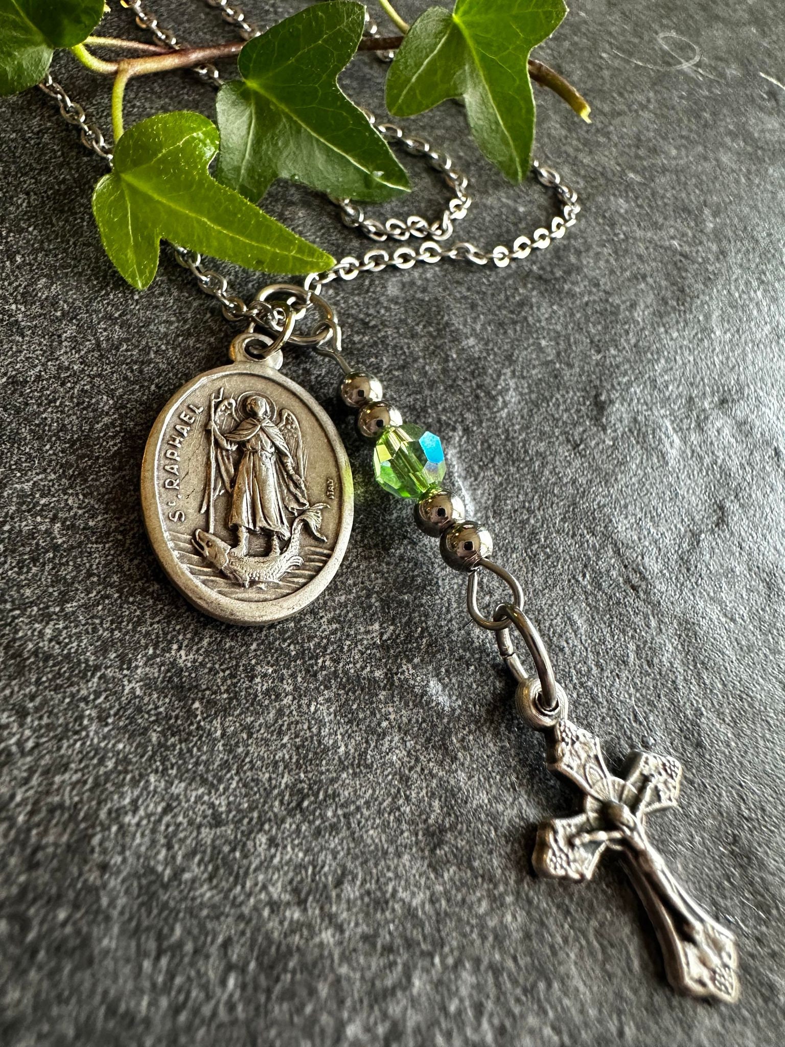 St. Raphael the Archangel Saint Medal Metal Necklace, Catholic Gift ...