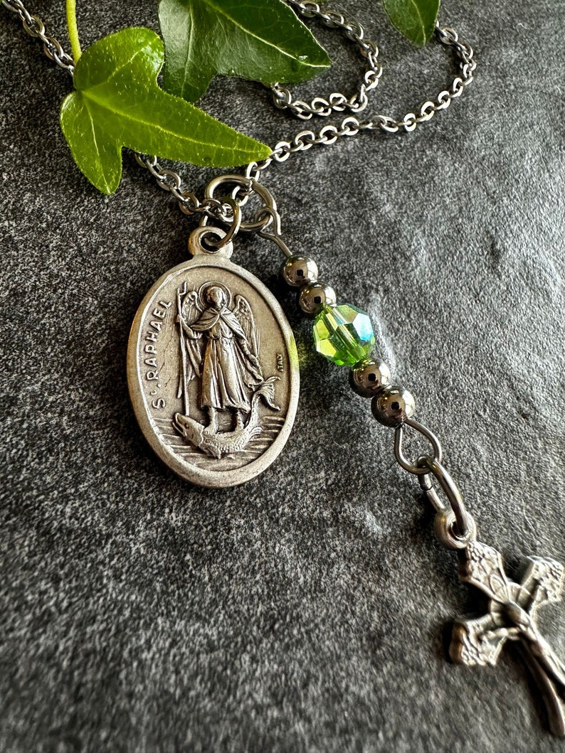 St. Raphael the Archangel Saint Medal Metal Necklace, Catholic Gift ...