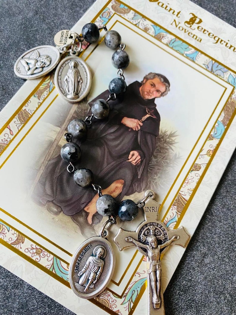 Patron Saint of Healing Cancer. Labradorite Rosary. Encouraging Gift