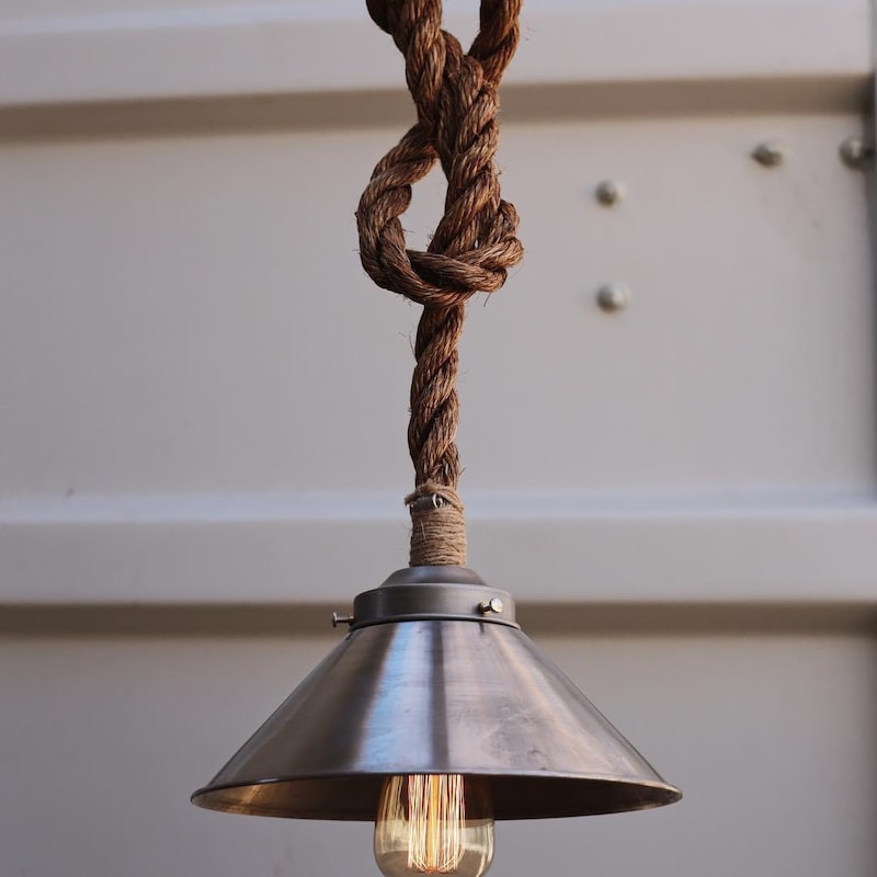 Shell Chandelie Rwith Rope Rope Chandelier - Etsy