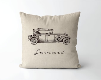 Vintage Car Pillow Etsy