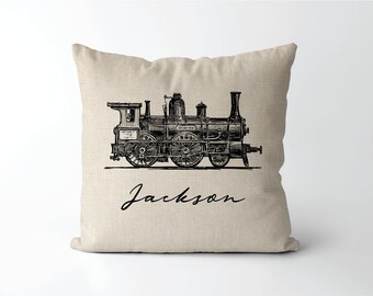Train Pillow Etsy