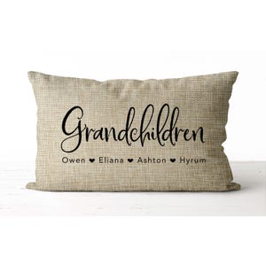 Grandchildren Pillow | Grandma Pillow | Personalized Grandma Gift | Mothers Day Gift | Gifts For Mom | Grandparents Gift | Grandpa Gift