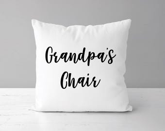 Grandpa's Chair Pillow | Spot Saver  |  Funny Father'S Day Gift For Dad  |  Humorous Gift  |  Gift For Grandpa