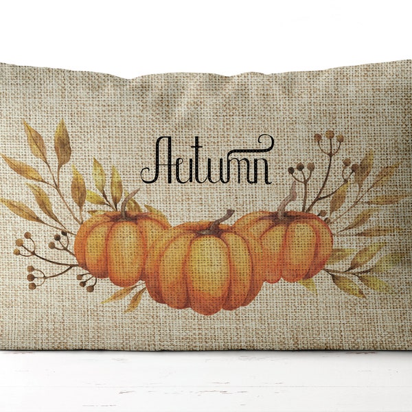 Pumpkin Lumbar Pillow Etsy