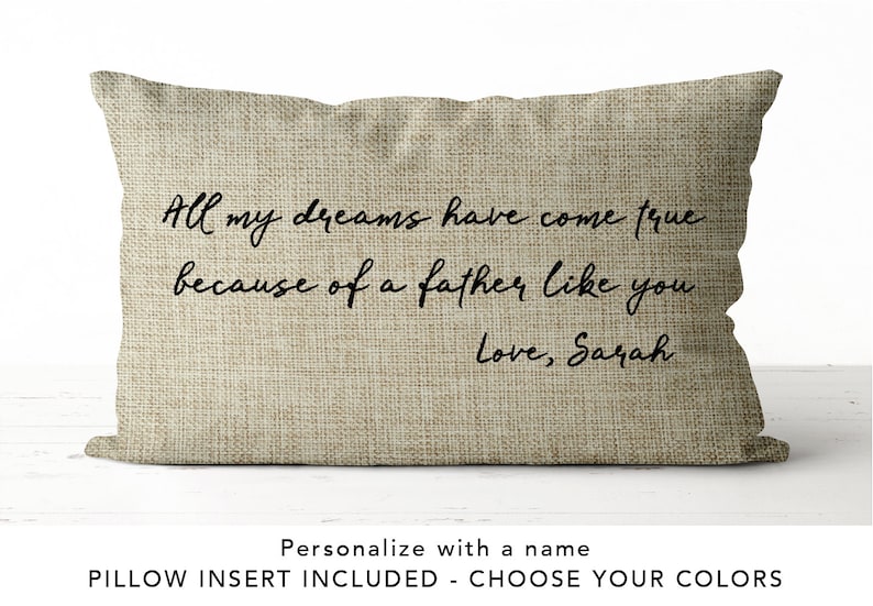 personalised fathers day pillow
