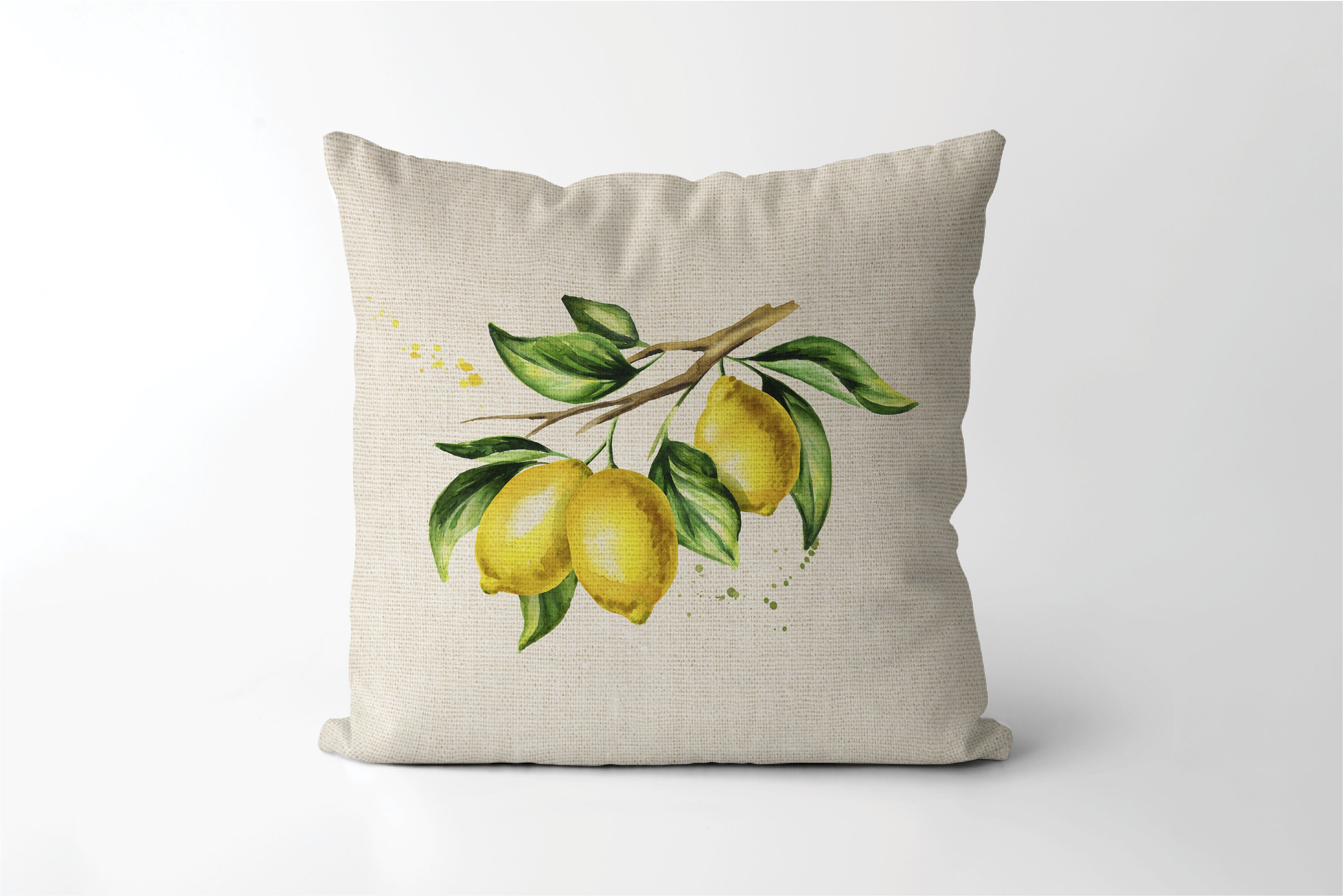 lemon throw pillow