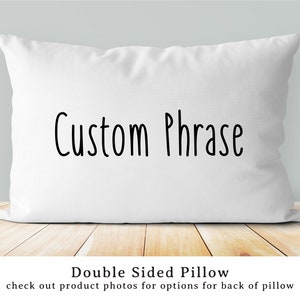 Custom Phrase Pillow | Rae Dunn Style Font | Farmhouse Decor | Farmhouse Pillow | Housewarming Gift | Custom Word pillow | Pillow Saying