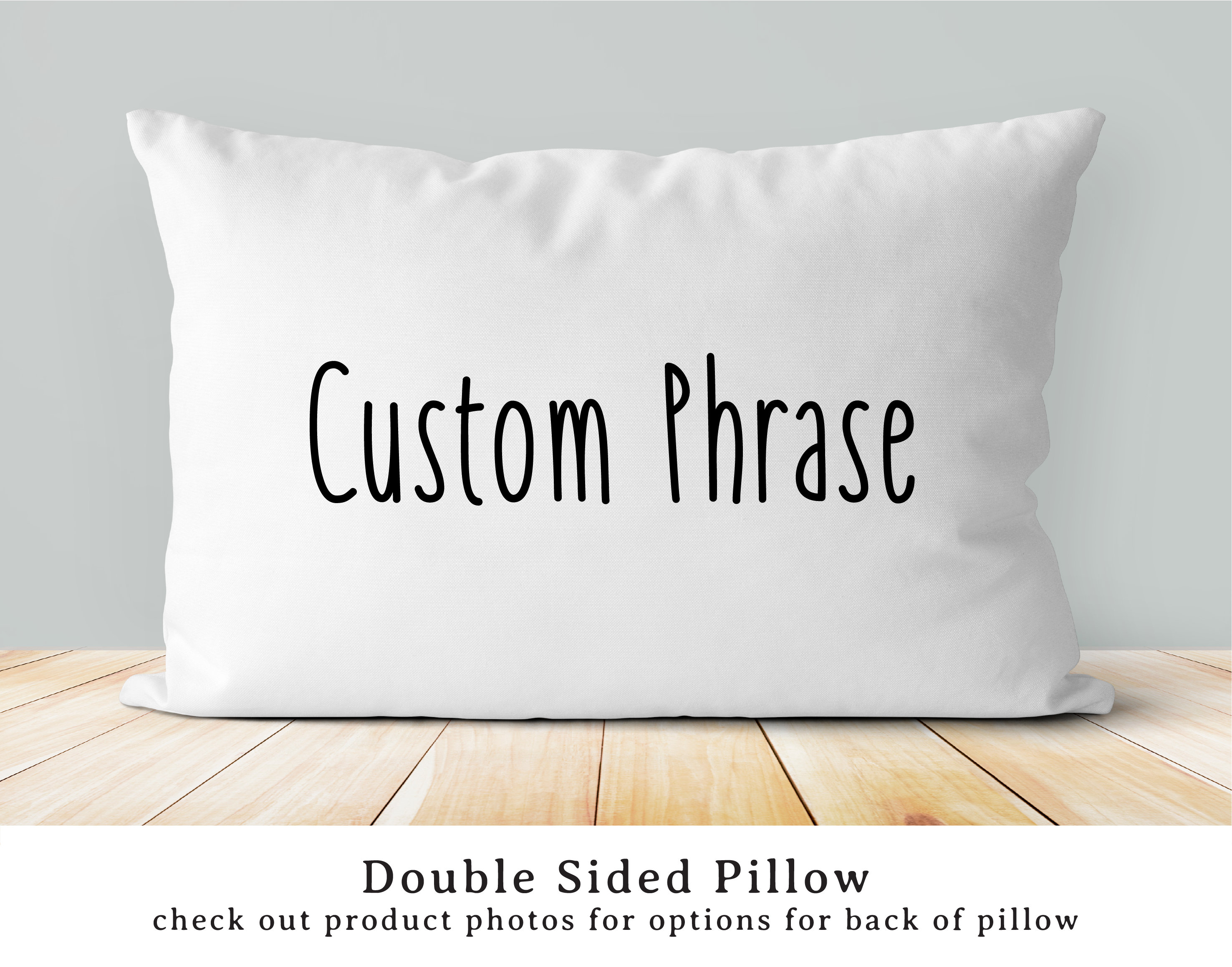 Custom Phrase Pillow Rae Dunn Style Font Farmhouse Decor photo