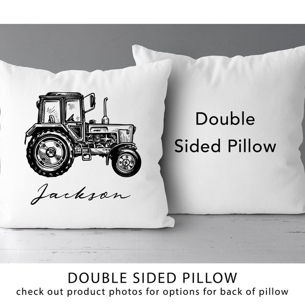 Vintage Tractor Name Pillow  |  Personalized Name Gift  |  Farmer Homesteader Gift  |  Baby Boy Girl Kids Room  |  Tractor Farm Nursery *